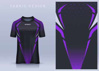 Fabric textile design for Sport t-shirt, Soccer jersey mockup for football club. uniform front view.	