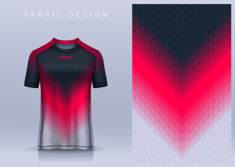 Fabric textile design for Sport t-shirt, Soccer jersey mockup for football club. uniform front view.	