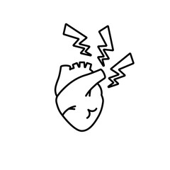 The anatomical heart is depicted with lightning bolts, emphasizing energy, power, and vitality.