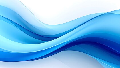 Fototapeta premium Abstract flowing blue waves