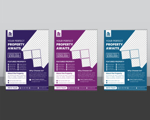 Real Estate Property Sale Flyer Template | Modern Home Listing Poster Design | EPS File Format

