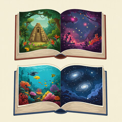 Fantasy Books – Blue Color Theme