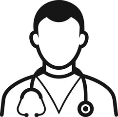 Doctor Icon Medical Professional, Healthcare Symbol, Physician Illustration