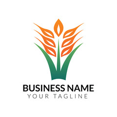 agriculture logo leaf logo design