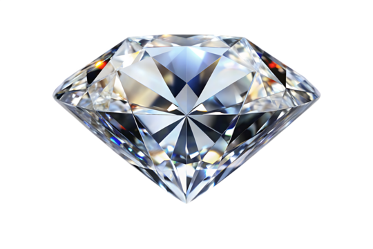 beautiful diamond isolated on white background,png,ai generated.
