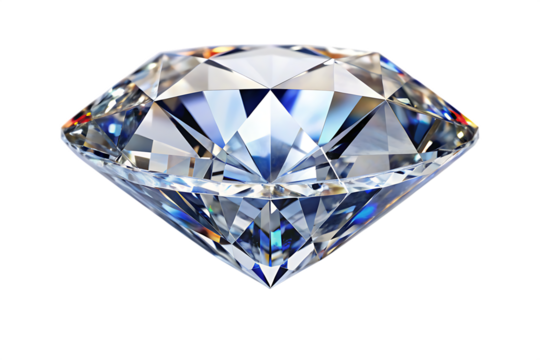 beautiful diamond isolated on white background,png,ai generated.