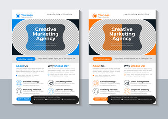 Creative Business Flyer Design Template, Annual Report, Marketing, layout, Vector Illustrator