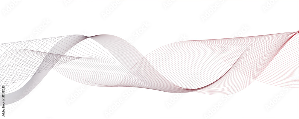 Aufkleber abstract digital wave pattern consisting of smooth, flowing lines in a teal maroon gradient. curving