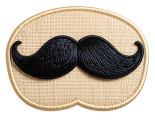 mustache and glasses