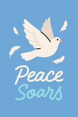 Peace Soars with Dove in Flight