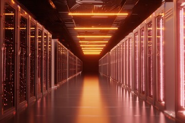 long corridor in a modern building