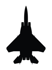 F-15 Eagle fighter jet icon. us army symbol. isolated vector image for military concepts, infographics and web design