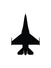 F-16 Fighting Falcon fighter jet icon. us army symbol. isolated vector image for military concepts, infographics and web design