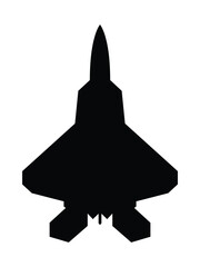 F-22 Raptor fighter jet icon. us army symbol. isolated vector image for military concepts, infographics and web design