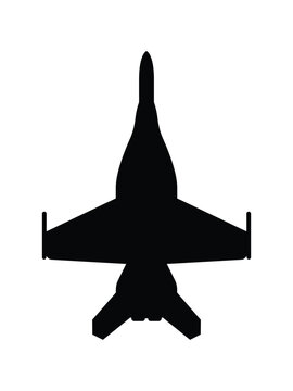 FA-18 Hornet fighter jet icon. us army symbol. isolated vector image for military concepts, infographics and web design