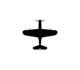 P-39 Airacobra fighter jet icon. us army symbol. isolated vector image for military concepts, infographics and web design, Heritage of U.S. Air Force Fighters
