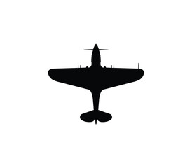 P-40 Warhawk fighter jet icon. us army symbol. isolated vector image for military concepts, infographics and web design, Heritage of U.S. Air Force Fighters