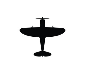 P-47 Thunderbolt fighter jet icon. us army symbol. isolated vector image for military concepts, infographics and web design, Heritage of U.S. Air Force Fighters