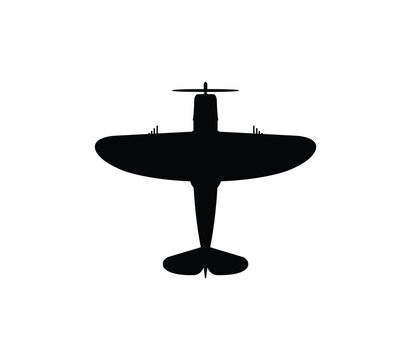 P-47 Thunderbolt fighter jet icon. us army symbol. isolated vector image for military concepts, infographics and web design, Heritage of U.S. Air Force Fighters