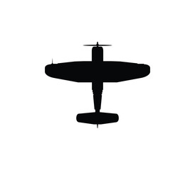 F4U	Corsair (Vought) fighter jet icon. us army symbol. isolated vector image for military concepts, infographics and web design, Heritage of U.S. Air Force Fighters