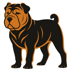 vector illustration of a cartoon dog