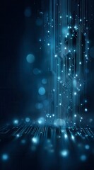 abstract blue background with binary code