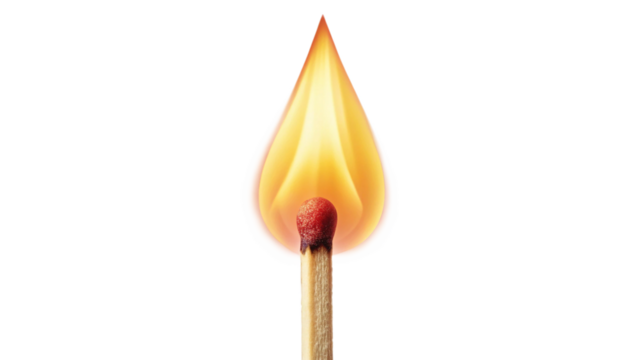 Burning matchstick flame fire light ignition heat danger safety flammable bonfire campfire inferno