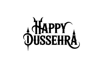Happy Dussehra Typography