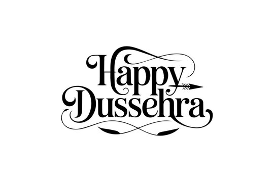 Happy Dussehra Typography