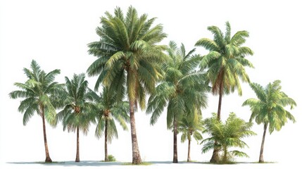 Fototapeta premium palm tree isolated on white