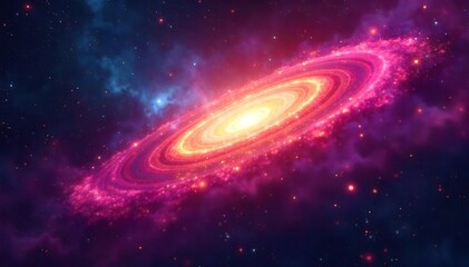 Swirling Nebula A Captivating Cosmic Dance of Vibrant Light, Perfect for Sci-Fi and Fantasy Projects