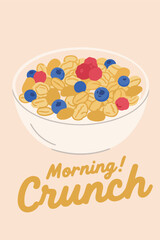 Morning Crunch Bowl with Berries and Cereal