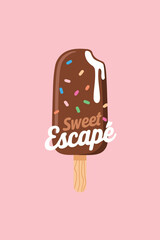 Sweet Escape Ice Cream Bar with Sprinkles and Melting Cream