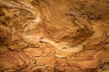 Intricate patterns in weathered sandstone surface