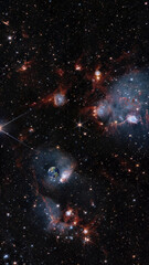 earth in space galaxy background star clusters NGC 460 effect