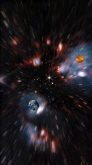 earth, Venus in space star clusters NGC 460