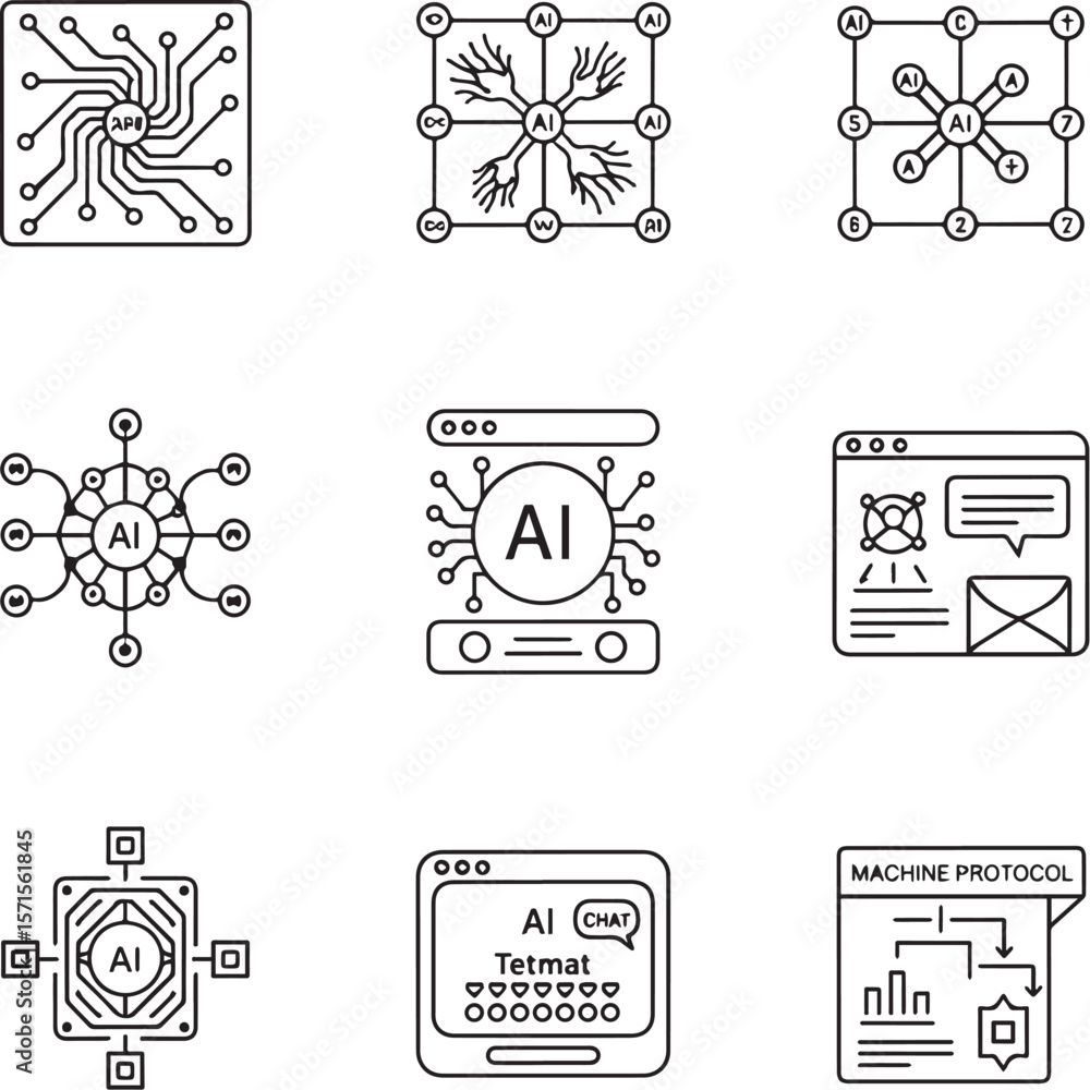 Poster artificial intelligence circuit diagrams and interfaces technology