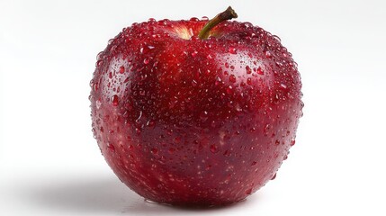 red apple on white background