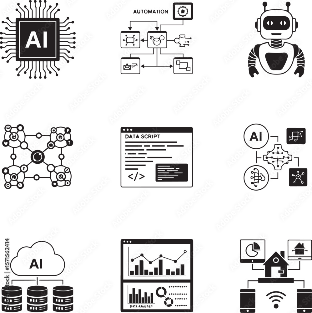 Poster artificial intelligence technology concepts and applications machine learning