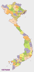 Map of Vietnam with Provinces