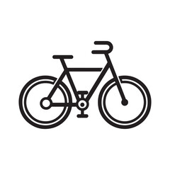 Fototapeta premium Bicycle Icon Flat Vector Bike Silhouette