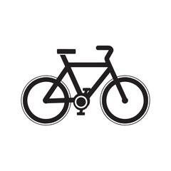 Obraz premium Bicycle Icon Flat Vector Bike Silhouette
