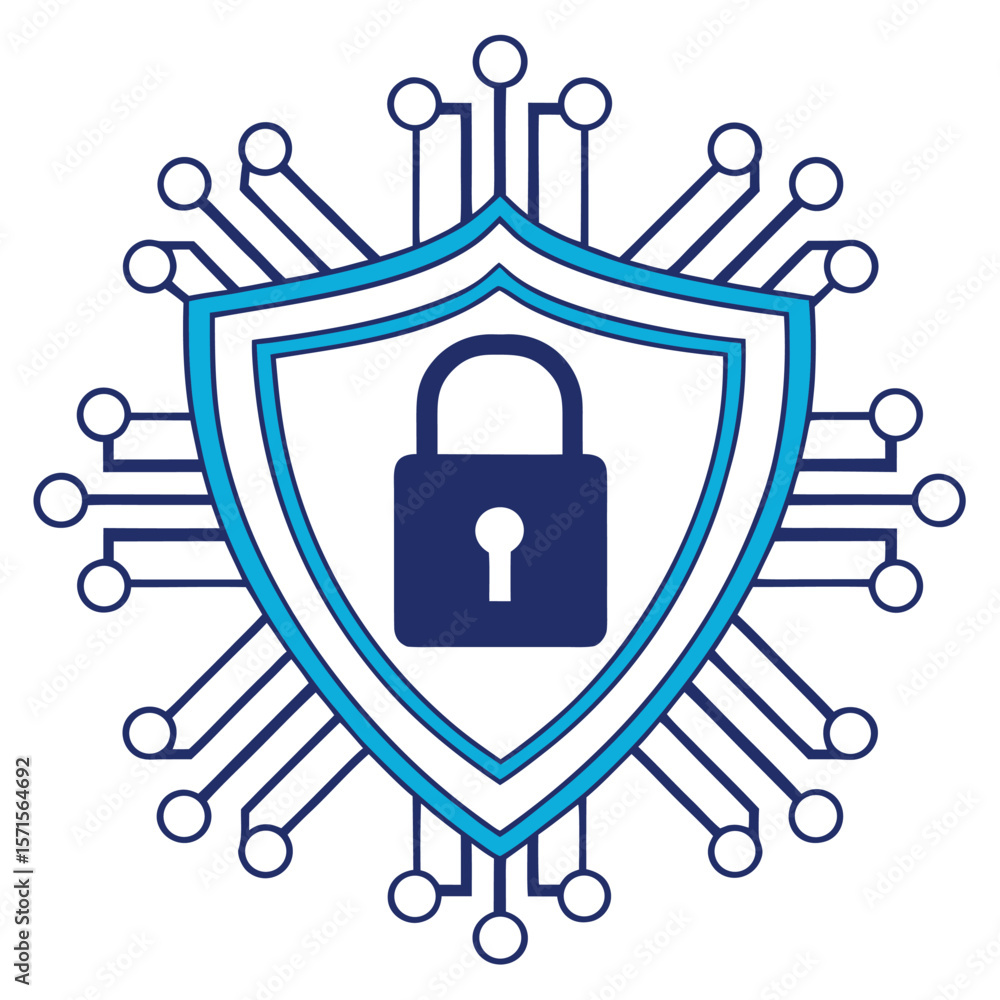Poster shield lock with circuit board pattern security protection