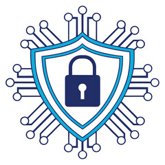 Shield lock with circuit board pattern security protection