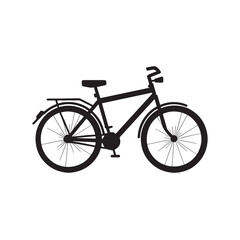 Fototapeta premium Bicycle Icon Flat Vector Bike Silhouette
