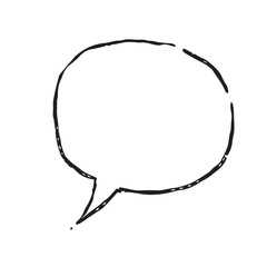 Hand drawn speech bubble outline talk conversation