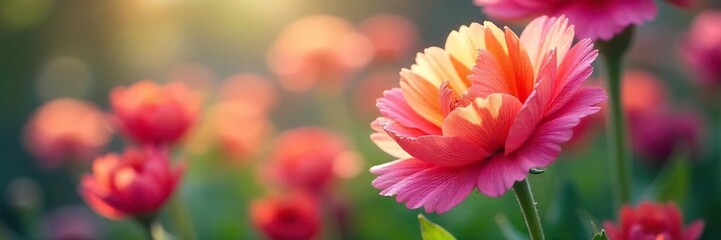 Vibrant Flowers Swaying Gently in the Breeze A Mesmerizing Display of Natures Delicate Rhythm and Tranquility
