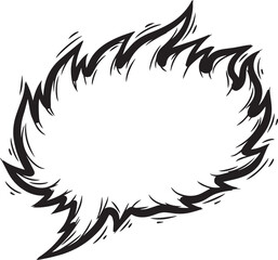 Jagged Speech Bubble With Sharp Edges talk communication