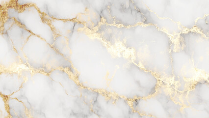 Naklejka premium Gold marble Luxury background texture design for floor tiles, Elegant White Marble Texture. A high-resolution image of a pristine white marble with subtle veins, background and design art work. 