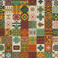 Ethnic Patchwork Pattern – Vector